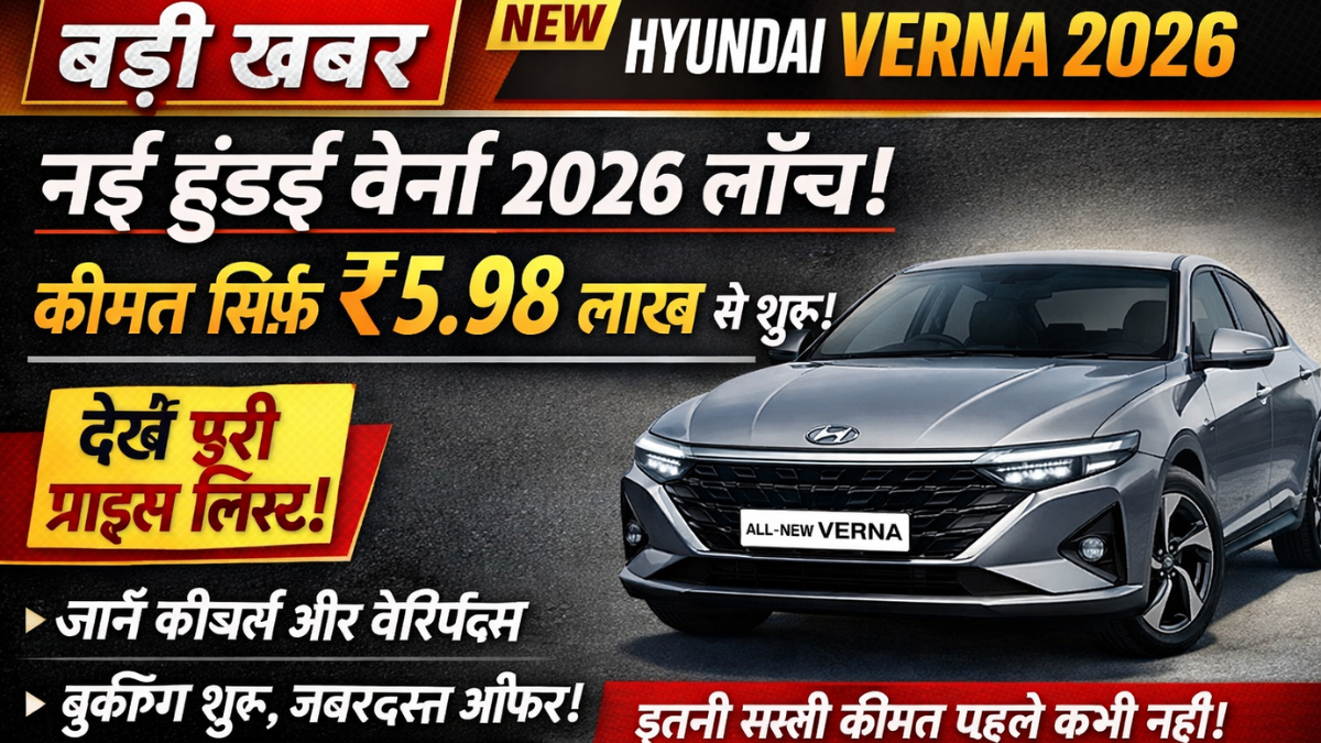 Hyundai Verna 2026 front design